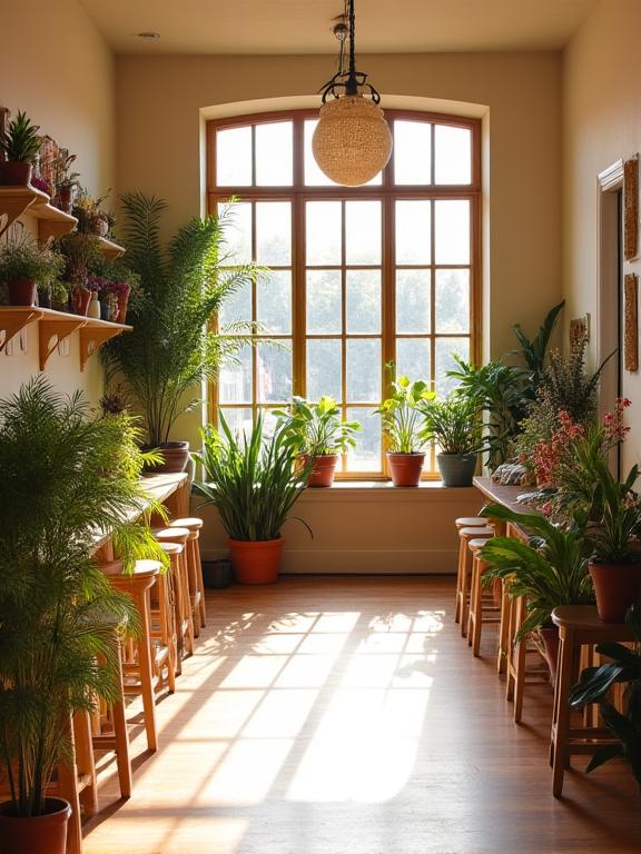 自然光が差し込むShade Petal Co.の店内